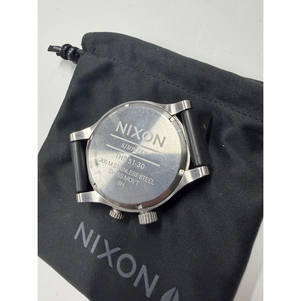 Nixon The 51-30 Simplify Watch Black Dial Stainless Steel 300M Swiss Movt 8H - Picture 2 of 3
